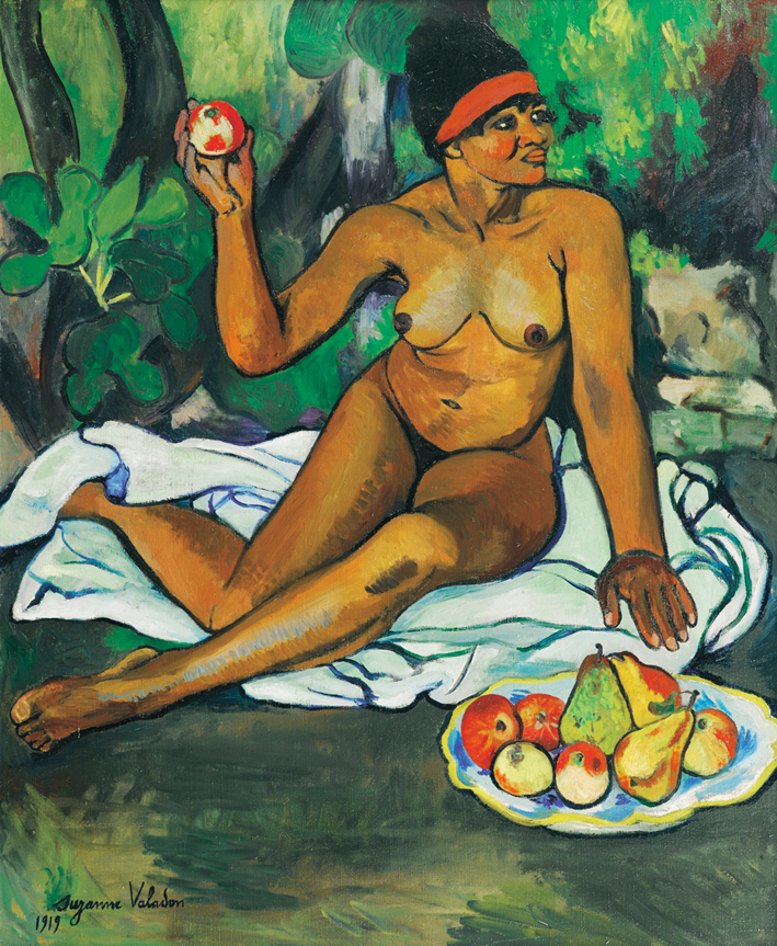 Suzanne Valadon —— MULATRESSE ASSISE TENANT UNE POMME